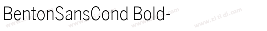 BentonSansCond Bold字体转换